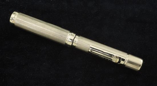 A small 9ct gold Watermans Ideal fountain pen, 3.75in.